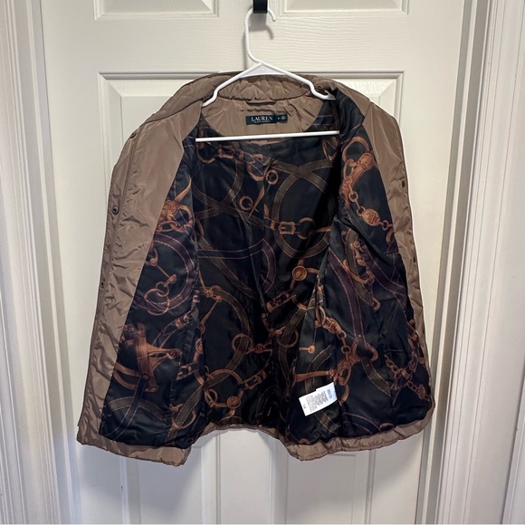 Lauren Ralph Lauren Women’s Faux-Leather-Trim Quilted  Winter Coat Size Small - Picture 3 of 9